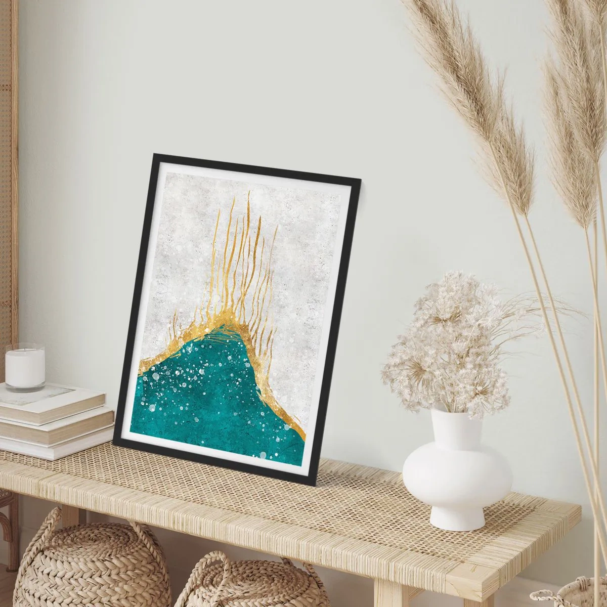 Poster în ramă neagră - Mareea de aur - 50x70 cm