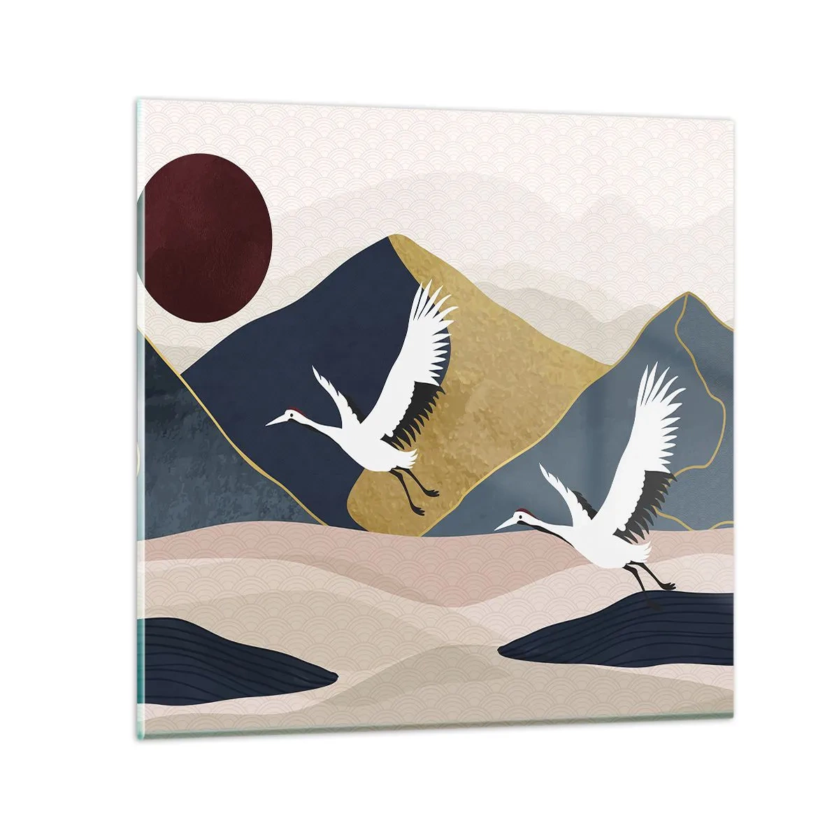 Tablou pe sticlă - Și ziua a zburat din nou - 40x40 cm