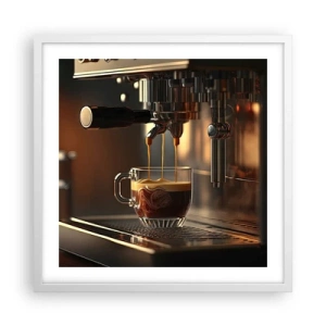 Poster în ramă albă - Băutură senzuală - 50x50 cm