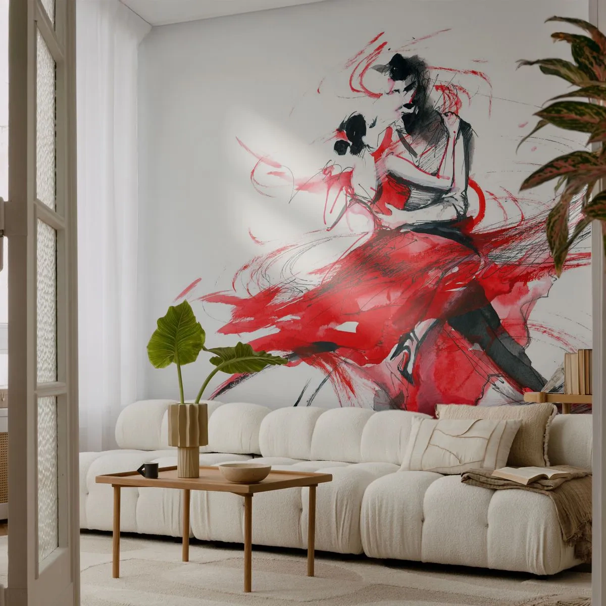 Tapet Premium Sand - Tango - ritmul pasiunii - Abstracția, Dans, Dansator - 100x70 cm