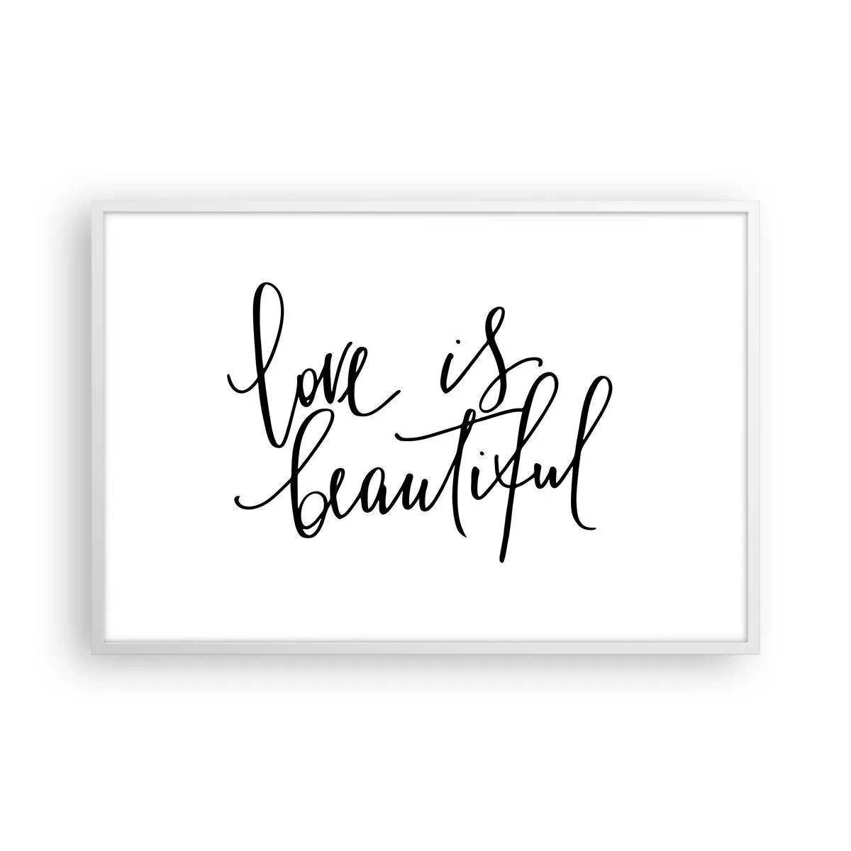 Poster în ramă albă - Citiți și repetați - 91x61 cm