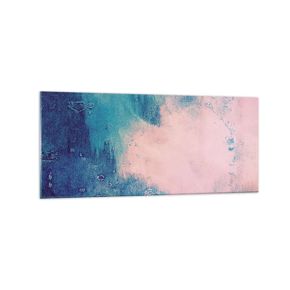 Tablou pe sticlă - Îmbrățișare albastră - 120x50 cm