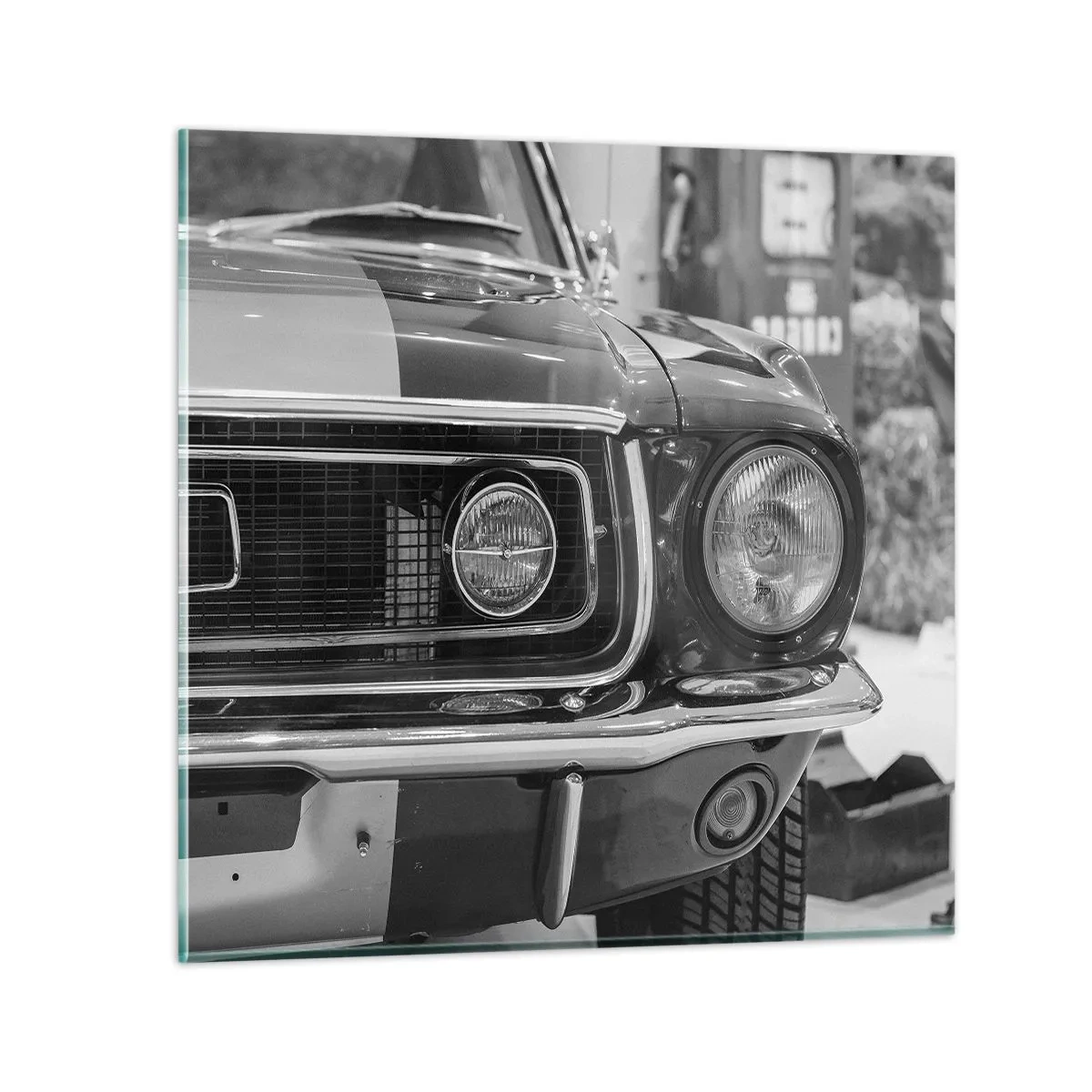 Tablou pe sticlă - Condus dur - 70x70 cm