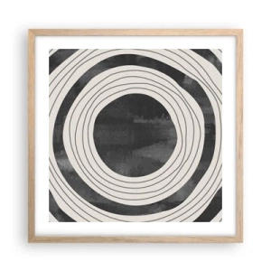Poster în ramă de stejar deschis - Direct la subiect - 50x50 cm