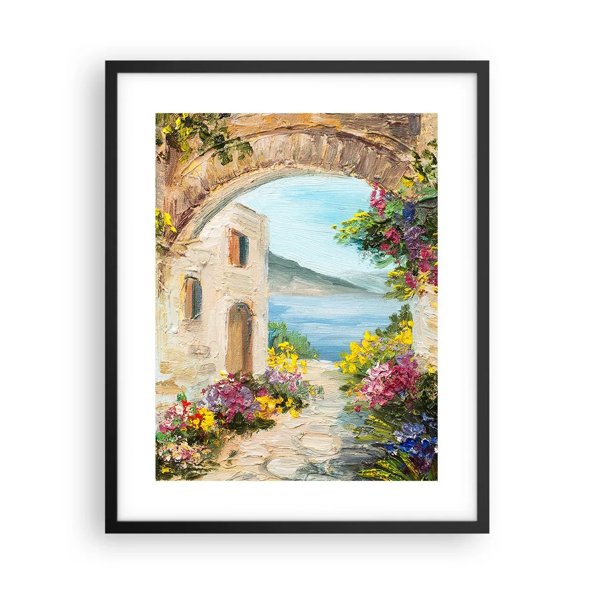 Poster în ramă neagră - Farmecul peisajului de coastă - 40x50 cm