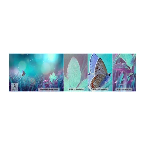 Mostră tapet Premium Sand - Viața secretă a luncii - Fluture, luncă, Bucată - 100x30 cm