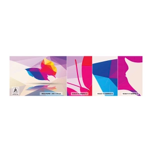 Mostră de Tapet Standard Eco - Curcubeu de fluture - Insecte, Fluture, Figura geometrică - 100x30 cm