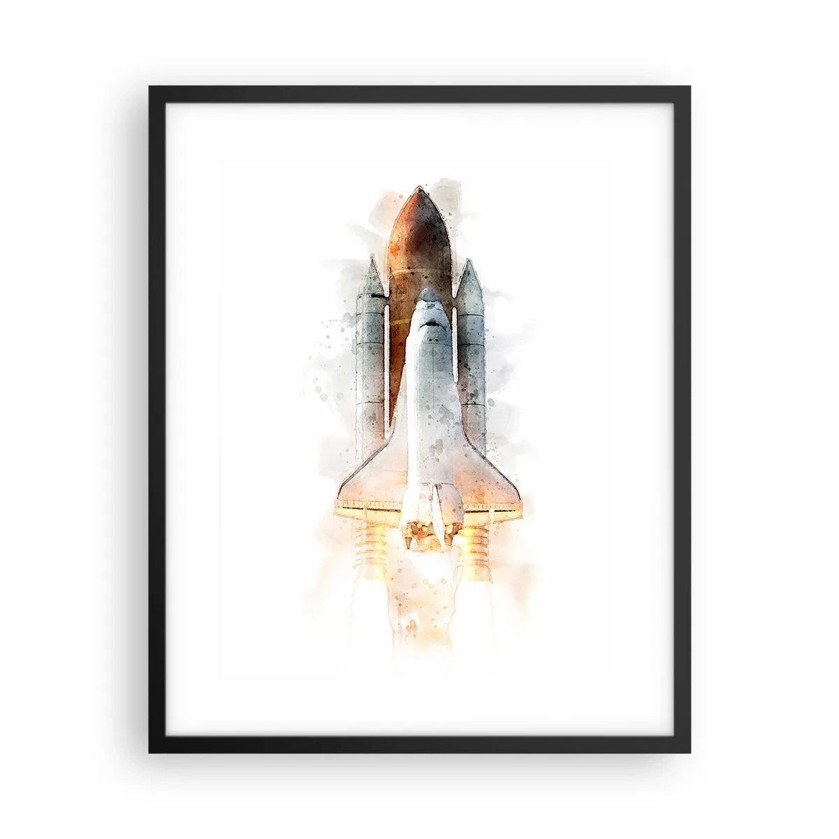 Poster în ramă neagră - Exploratorii la start - 40x50 cm
