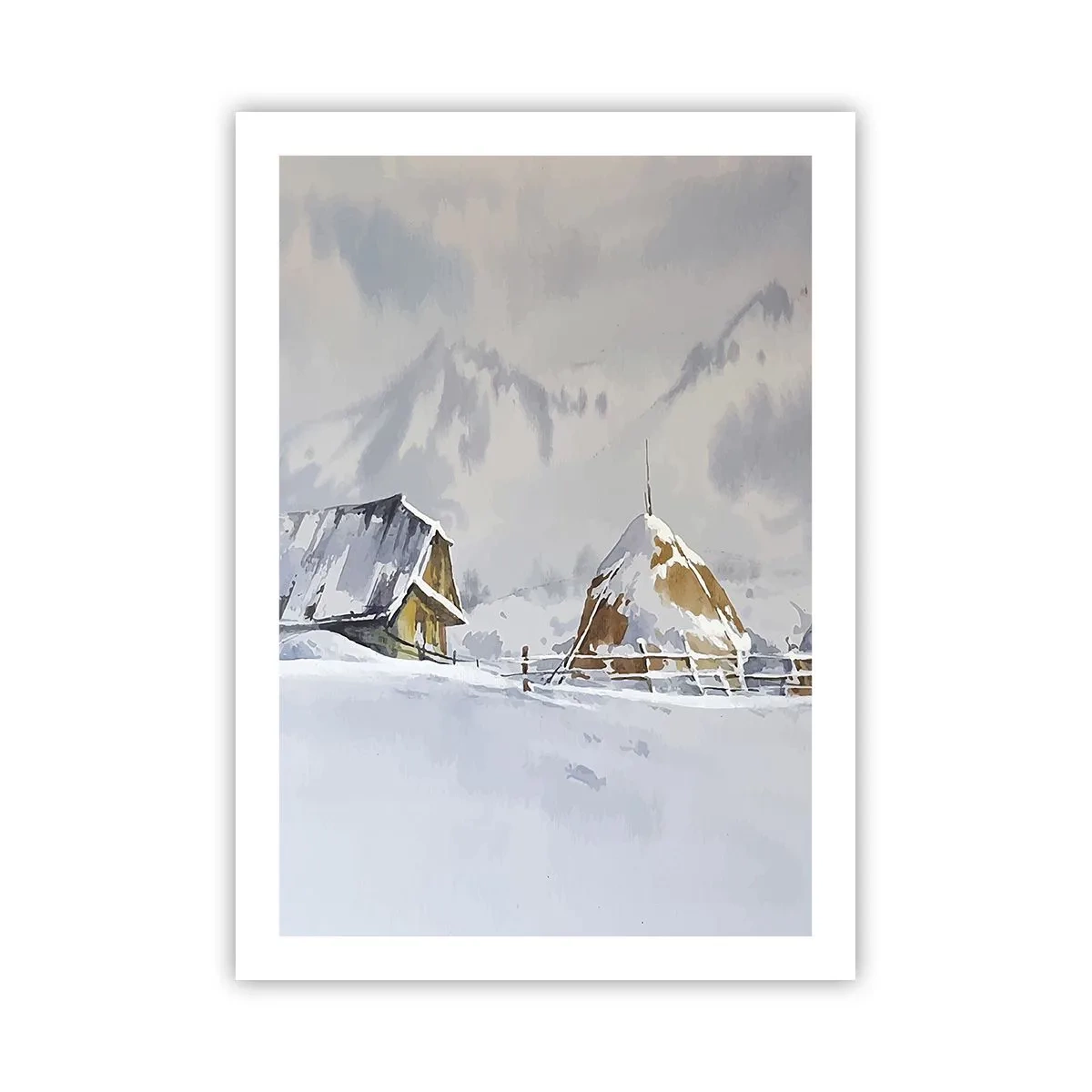 Poster - Într-o vale înzăpezită - 50x70 cm