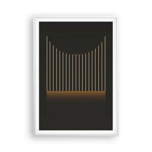 Poster în ramă albă - Explorați întunericul - 70x100 cm