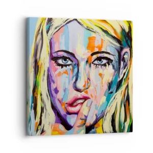 Tablou pe pânză - Privește-o drept în ochi - 30x30 cm