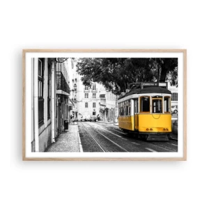 Poster în ramă de stejar deschis - Sună fado în fundal - 91x61 cm