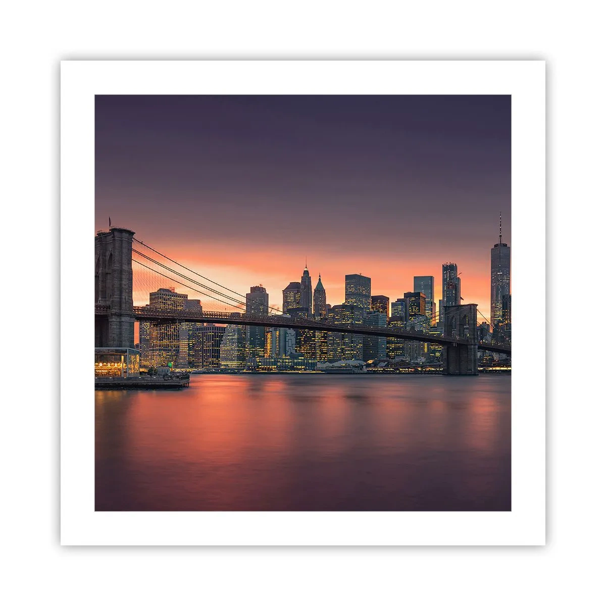 Poster - Scufundate în tăcerea liliachie - 50x50 cm