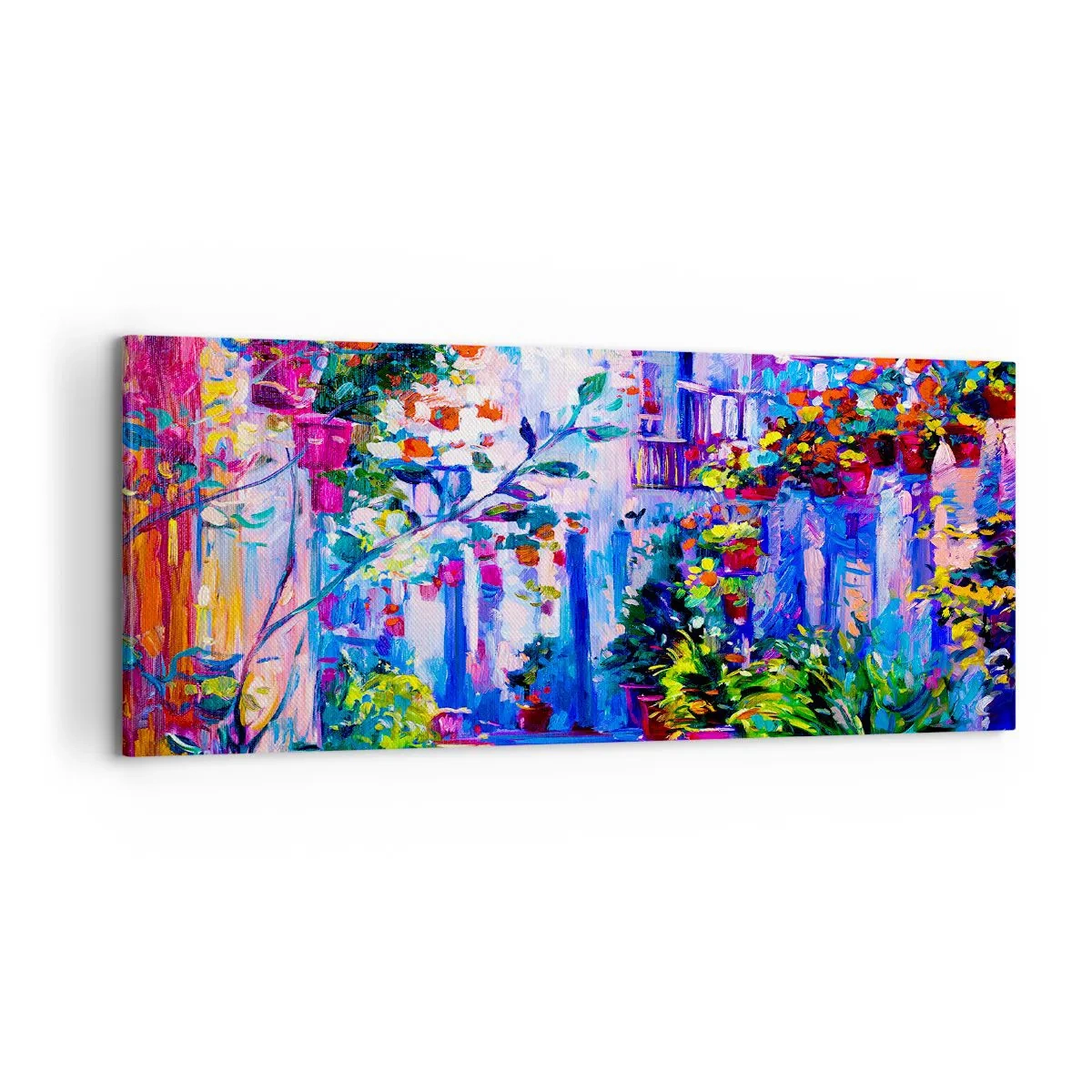 Tablou pe pânză - Impresie - străduță italiană - 100x40 cm
