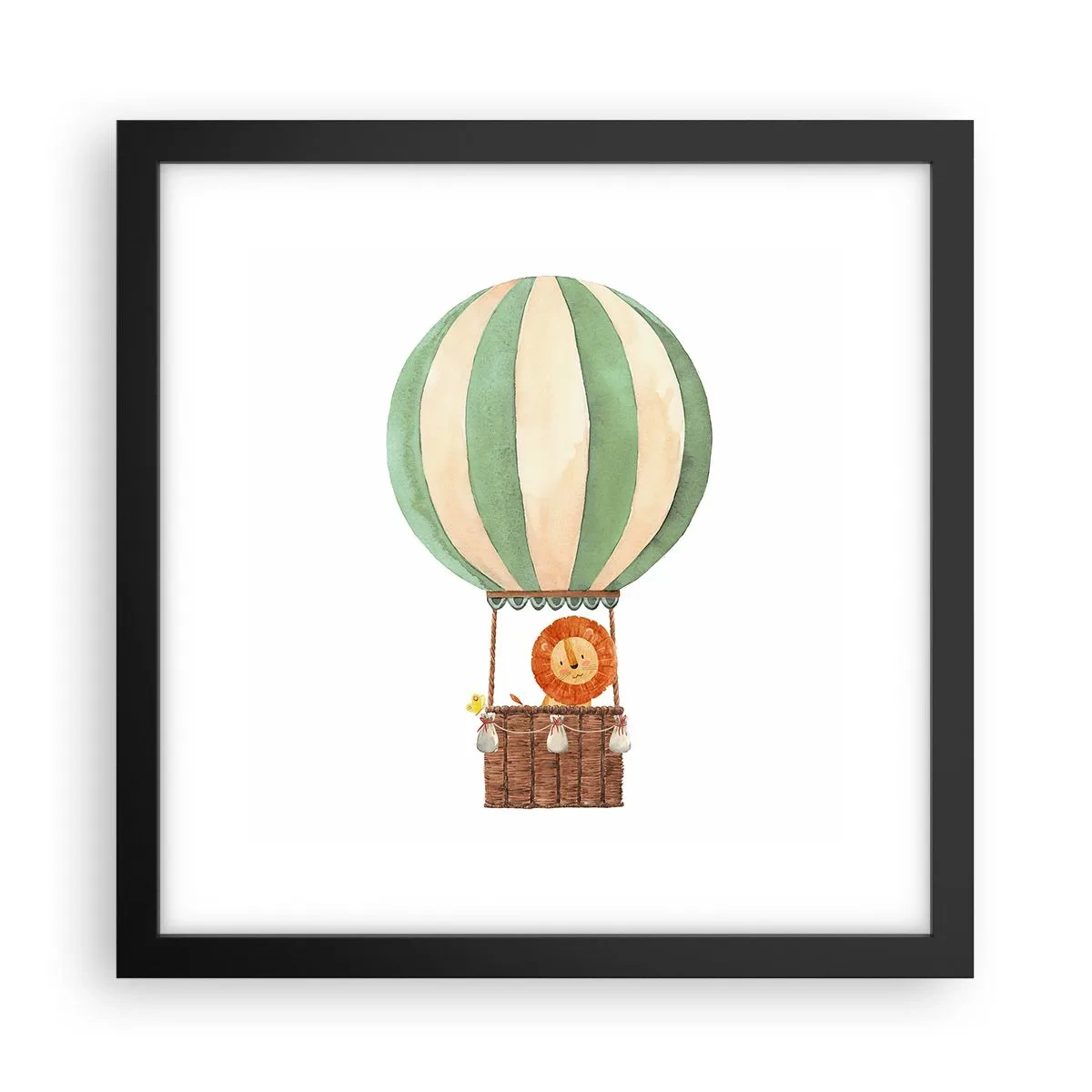 Poster în ramă neagră - Călătoriile lui Leon - 30x30 cm