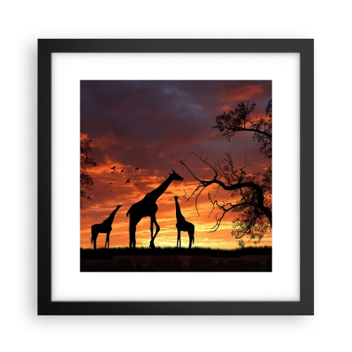 Poster în ramă neagră - O mică cină cu cei dragi - 30x30 cm