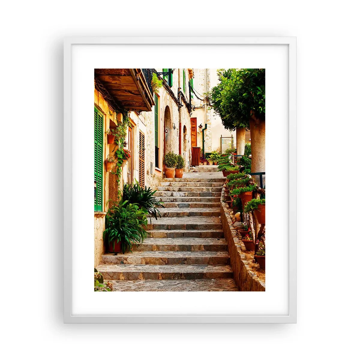 Poster în ramă albă - Magia unei vacanțe în Spania - 40x50 cm