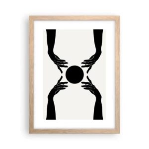 Poster în ramă de stejar deschis - Semnul secret - 30x40 cm