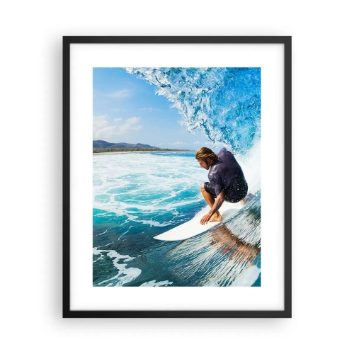 Poster în ramă neagră - Dansând cu valurile - 40x50 cm