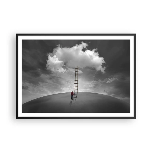 Poster în ramă neagră - Orice este posibil - 100x70 cm