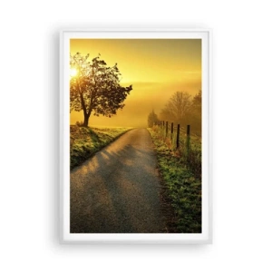 Poster în ramă albă - O după-amiază de miel - 70x100 cm