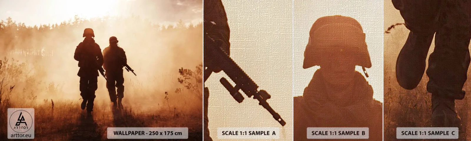 Mostră tapet Premium Canvas - Call of Duty - Soldat, Puşcă, Militar - 100x30 cm