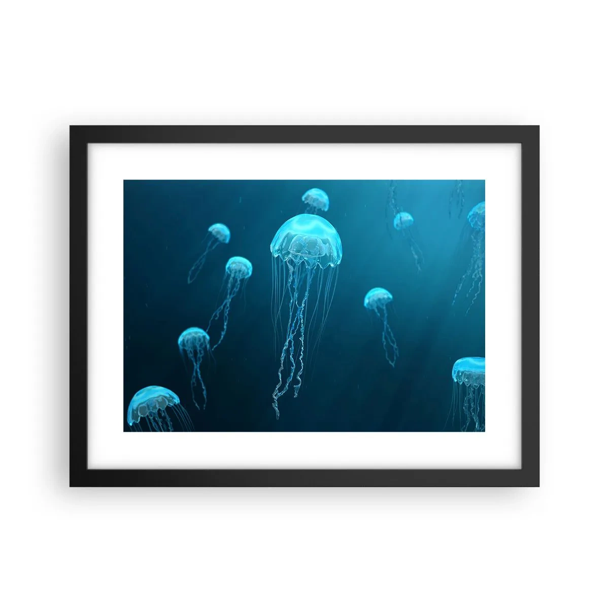 Poster în ramă neagră - Dansul oceanic - 40x30 cm