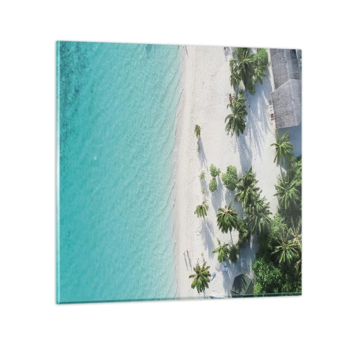 Tablou pe sticlă - Vacanță în paradis - 30x30 cm