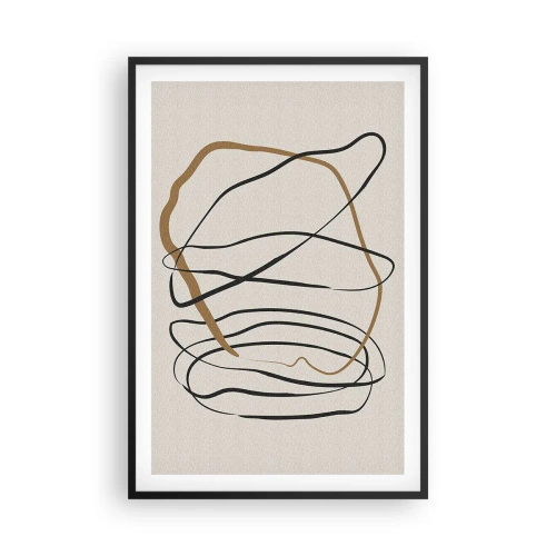 Poster în ramă neagră - Compoziție - Dans posesiv - 61x91 cm