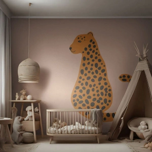 Tapet Autoadeziv Deluxe Sticker - Modelul leopard este tot timpul la modă - Pentru copii, Panteră, Animale - 350x256 cm