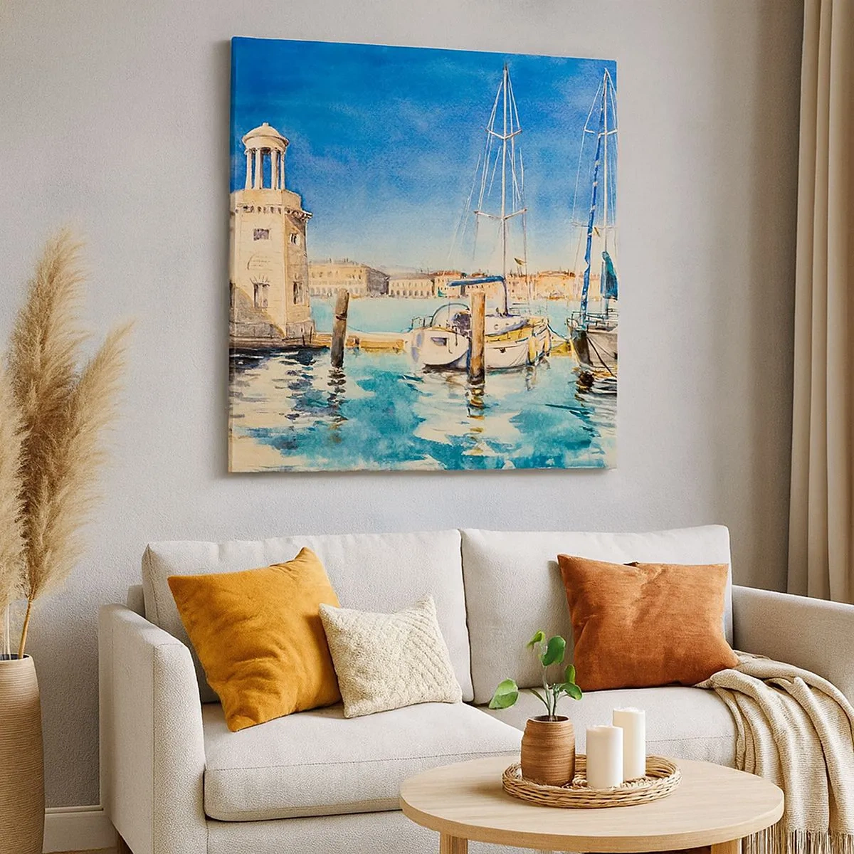 Tablou pe pânză - Laguna însorită - 30x30 cm