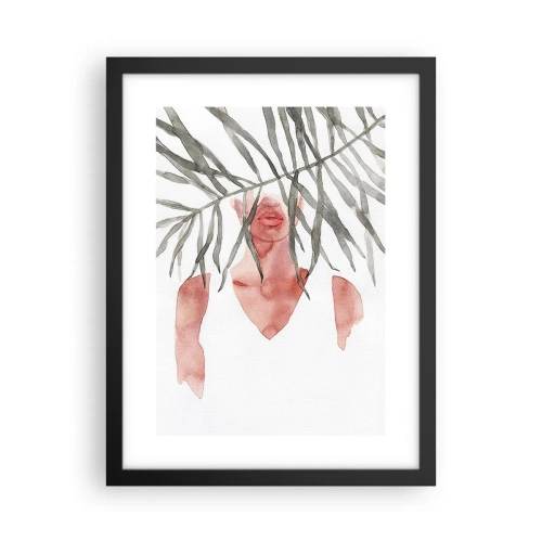 Poster în ramă neagră - Doamna de la tropice - 30x40 cm