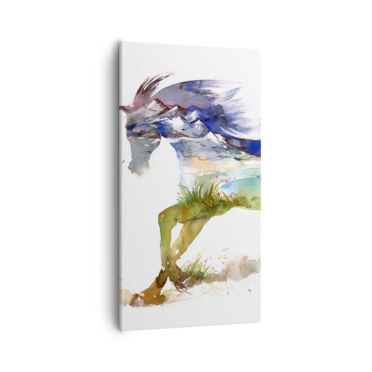 Tablou pe pânză - De pe pajiște direct spre cer - 55x100 cm