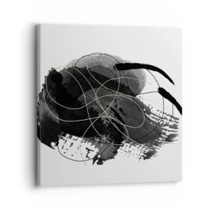 Tablou pe pânză - Provenit din negru - 30x30 cm