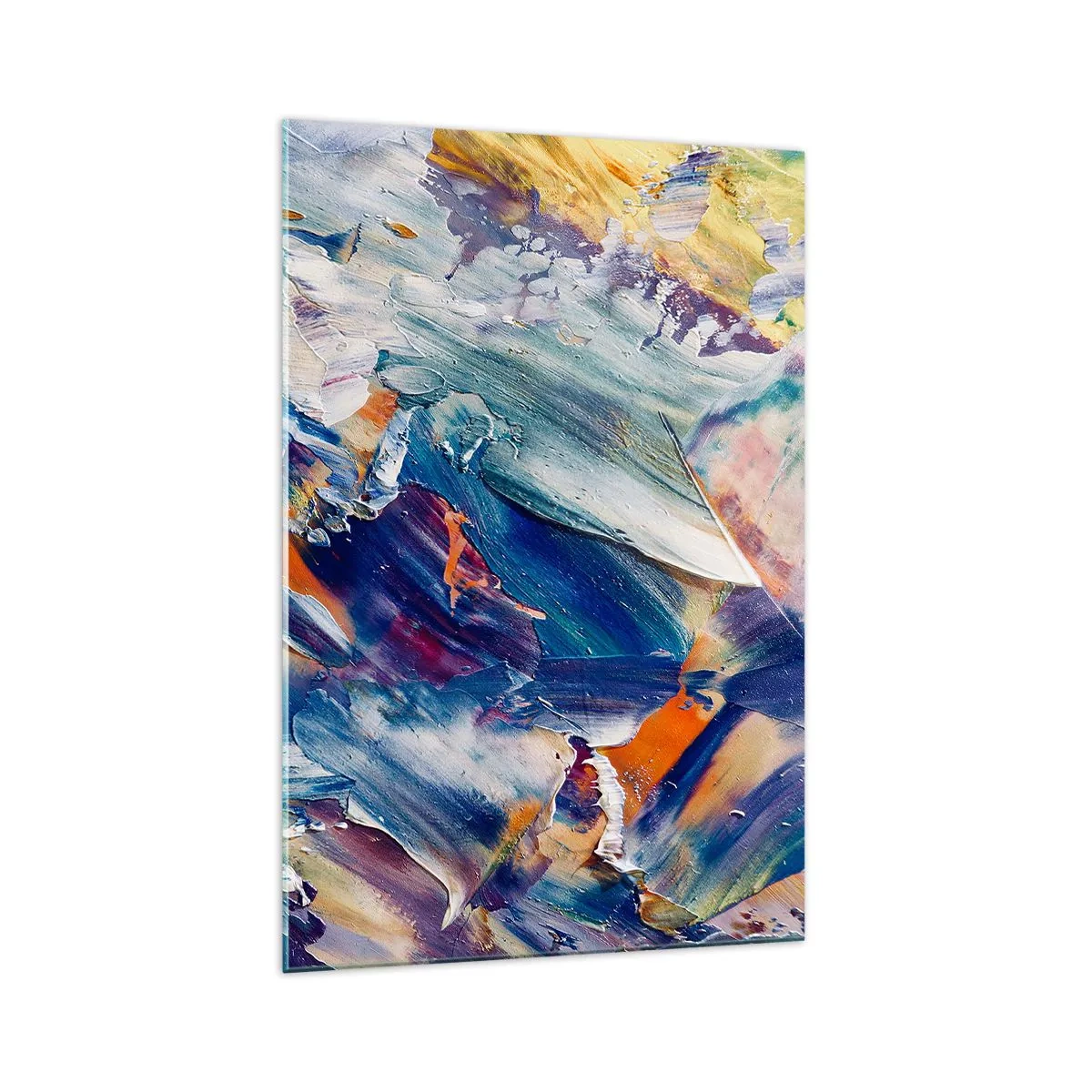 Tablou pe sticlă - Confuzie de culori - 70x100 cm