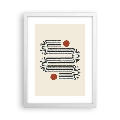 Poster în ramă albă - De la început până la sfârșit - 30x40 cm