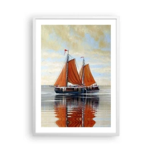 Poster în ramă albă - Hei, marinarule, navighează... - 50x70 cm