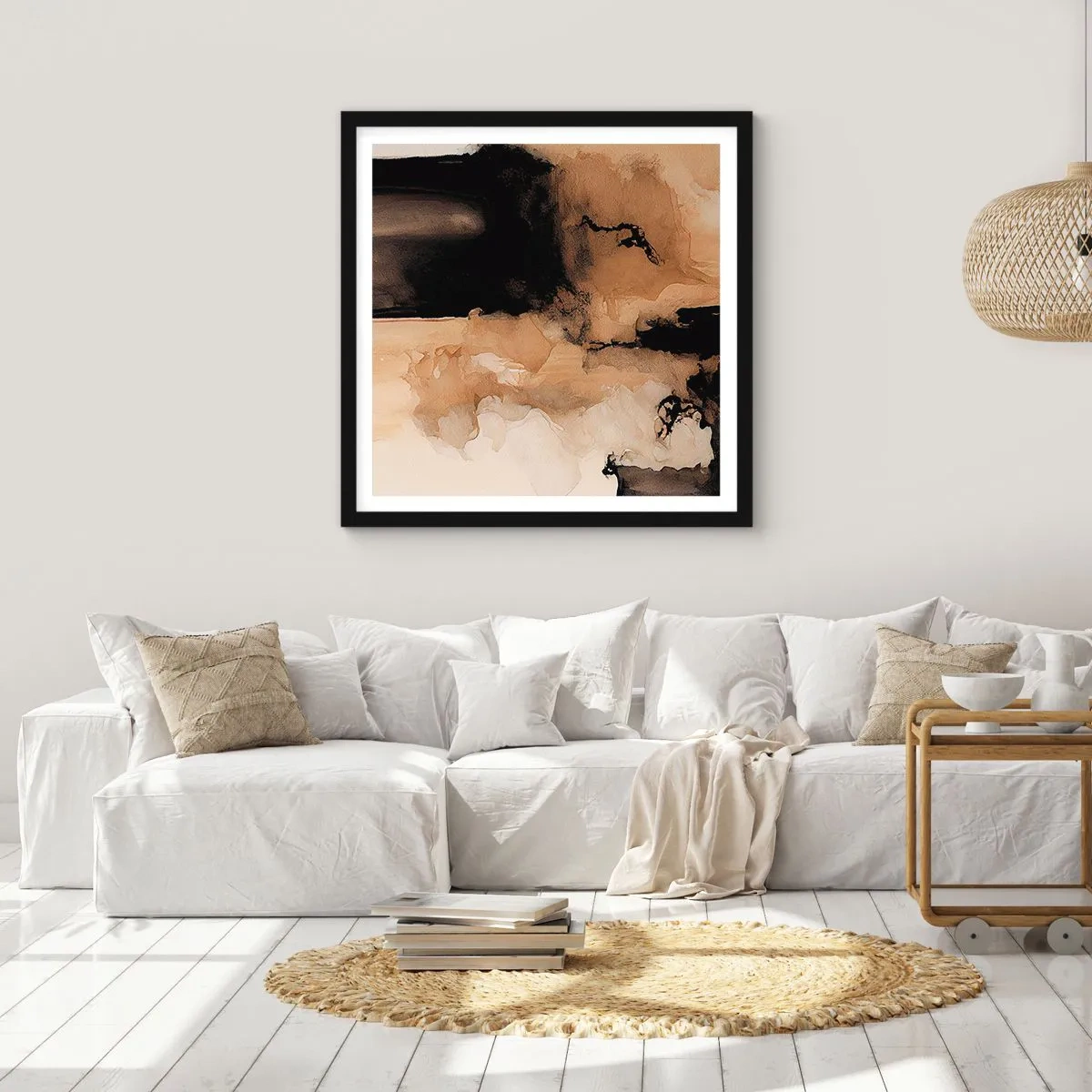 Poster în ramă neagră - O abstractizare intrigantă - 30x30 cm