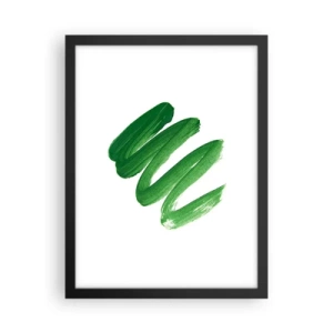 Poster în ramă neagră - Glumă verde - 30x40 cm