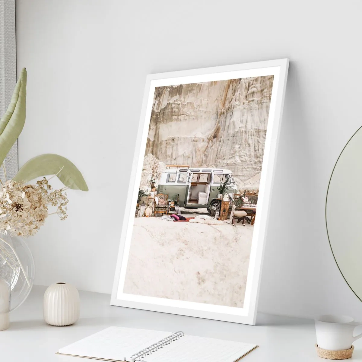 Poster în ramă albă - Să înceapă călătoria - 30x40 cm