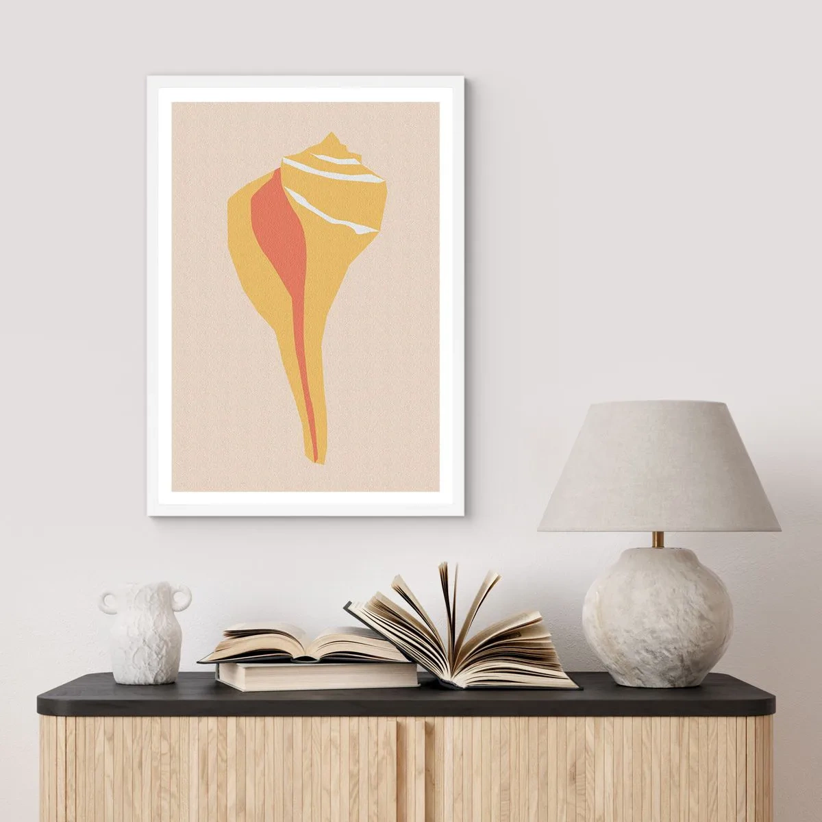 Poster în ramă albă - Abstracție organică - creștere - 50x70 cm