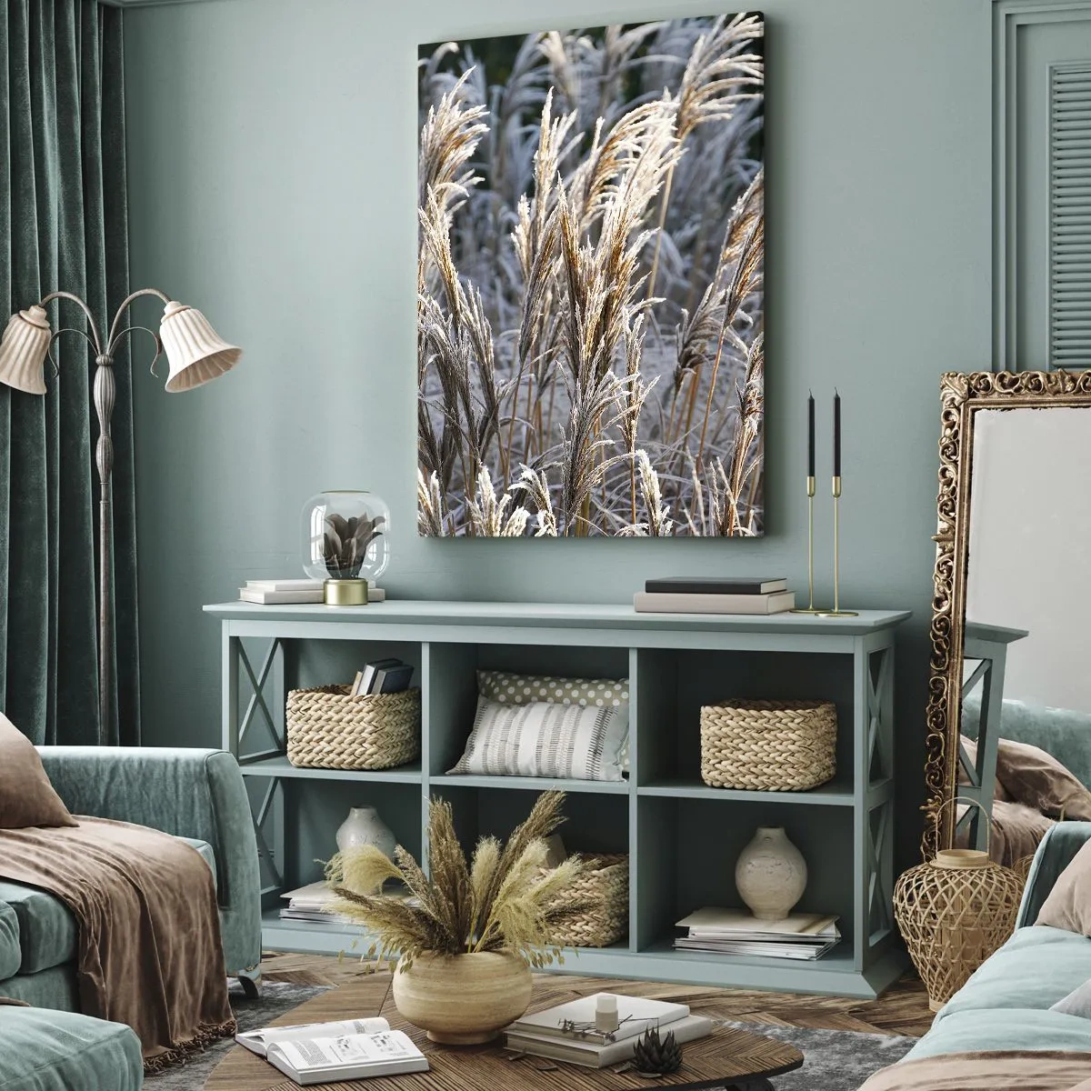 Tablou pe pânză - Împodobite cu brumă - 45x80 cm