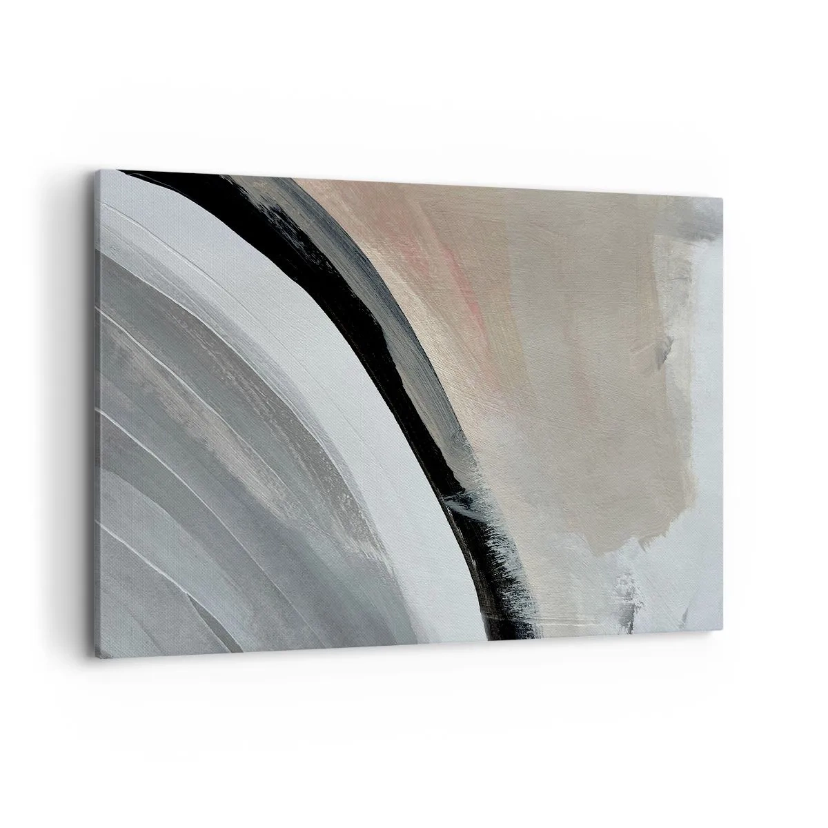 Tablou pe pânză - Compoziție: arc de negru și gri - 100x70 cm