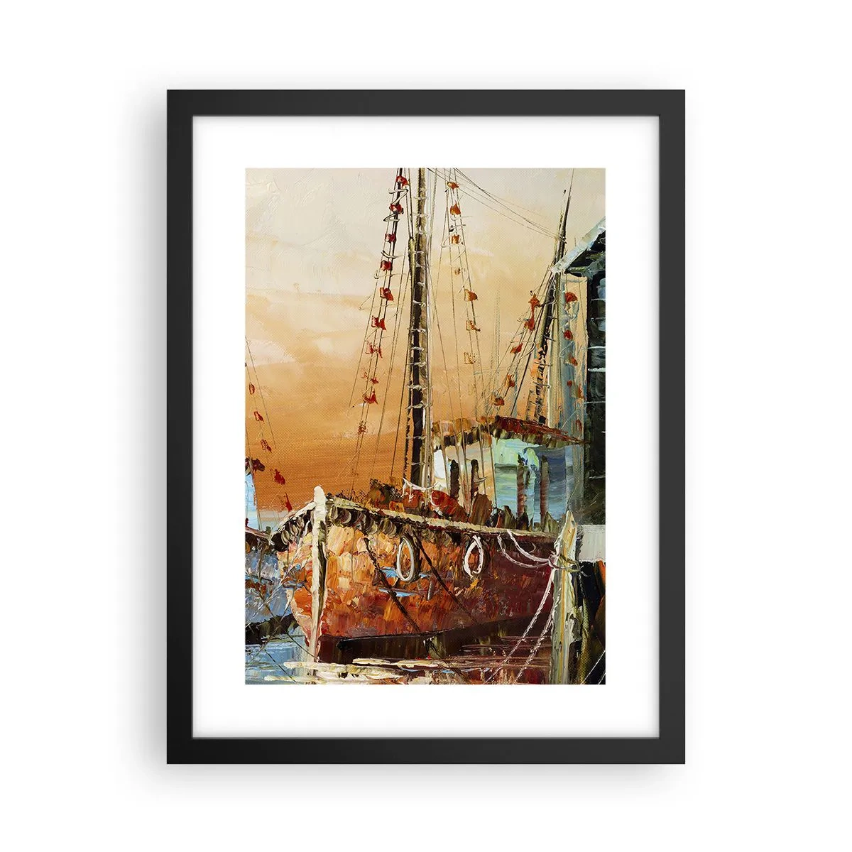 Poster în ramă neagră - Întoarcere pașnică - 30x40 cm