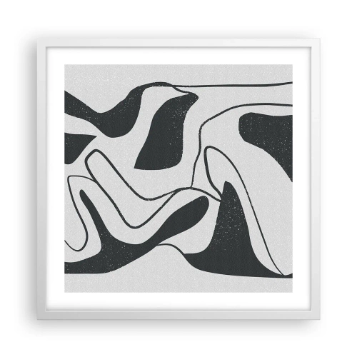 Poster în ramă albă - Distracție abstractă în labirint - 50x50 cm