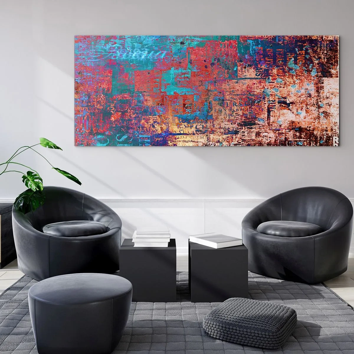 Tablou pe sticlă - Memorie și uitare - 90x30 cm