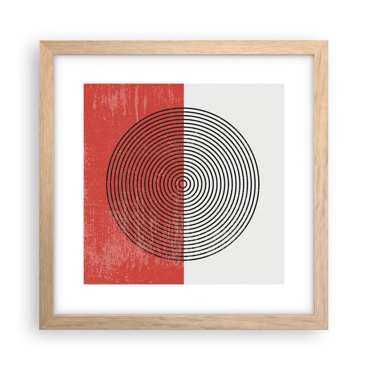Poster în ramă de stejar deschis - Direct la subiect - 30x30 cm