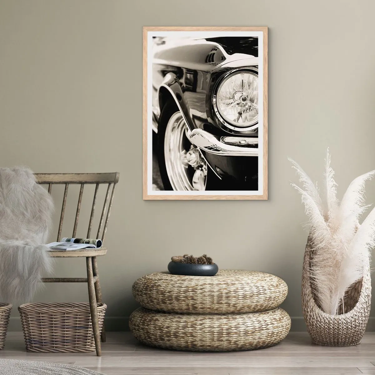 Poster în ramă de stejar deschis - Strălucire durabilă - 40x50 cm