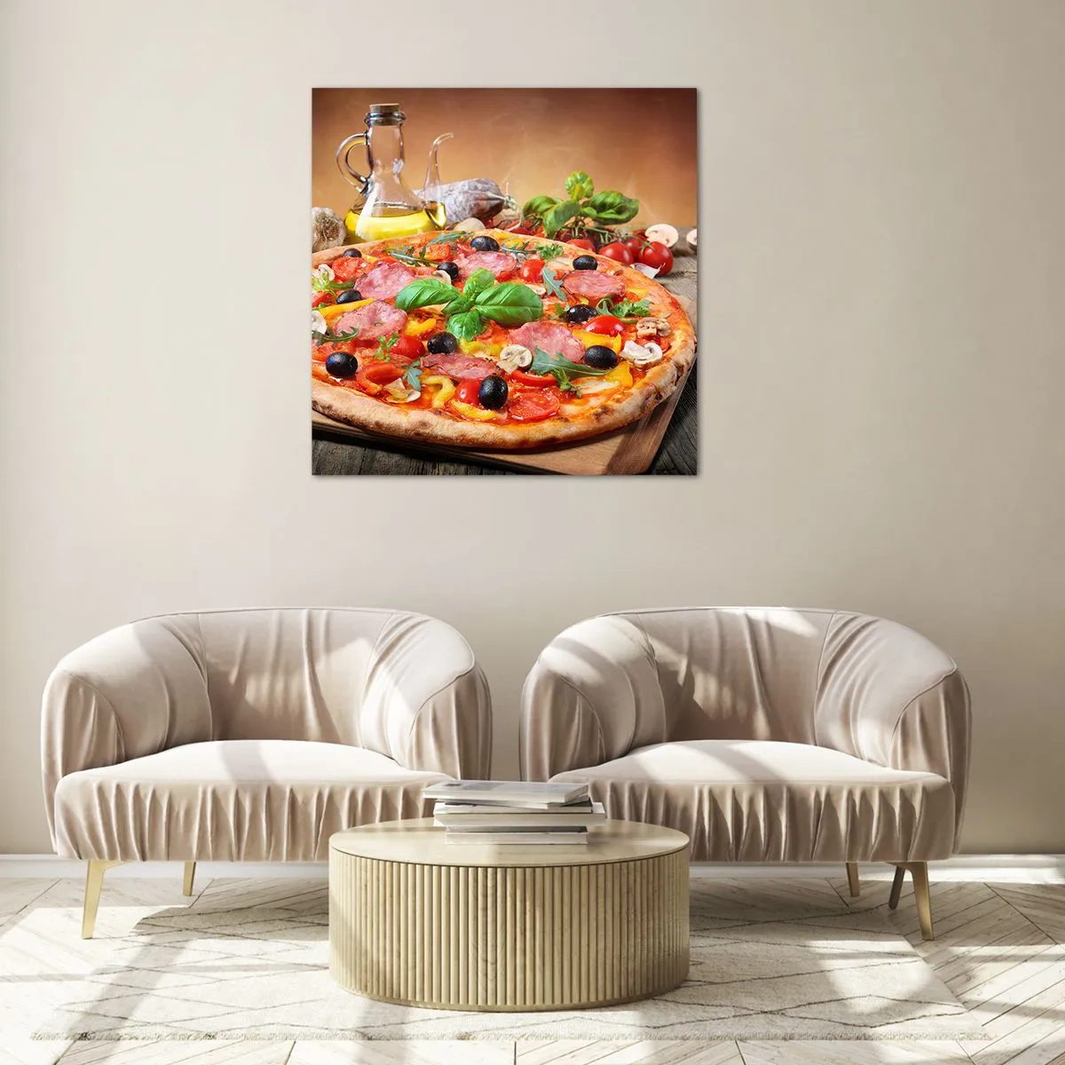 Tablou pe sticlă - Cu o adevărată aromă italiană - 30x30 cm