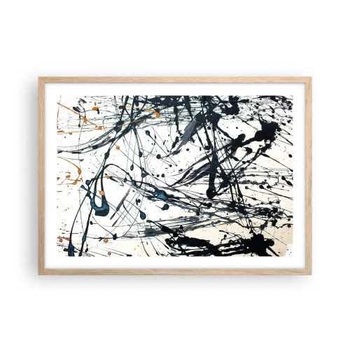 Poster în ramă de stejar deschis - Cu sau fără sens? - 70x50 cm